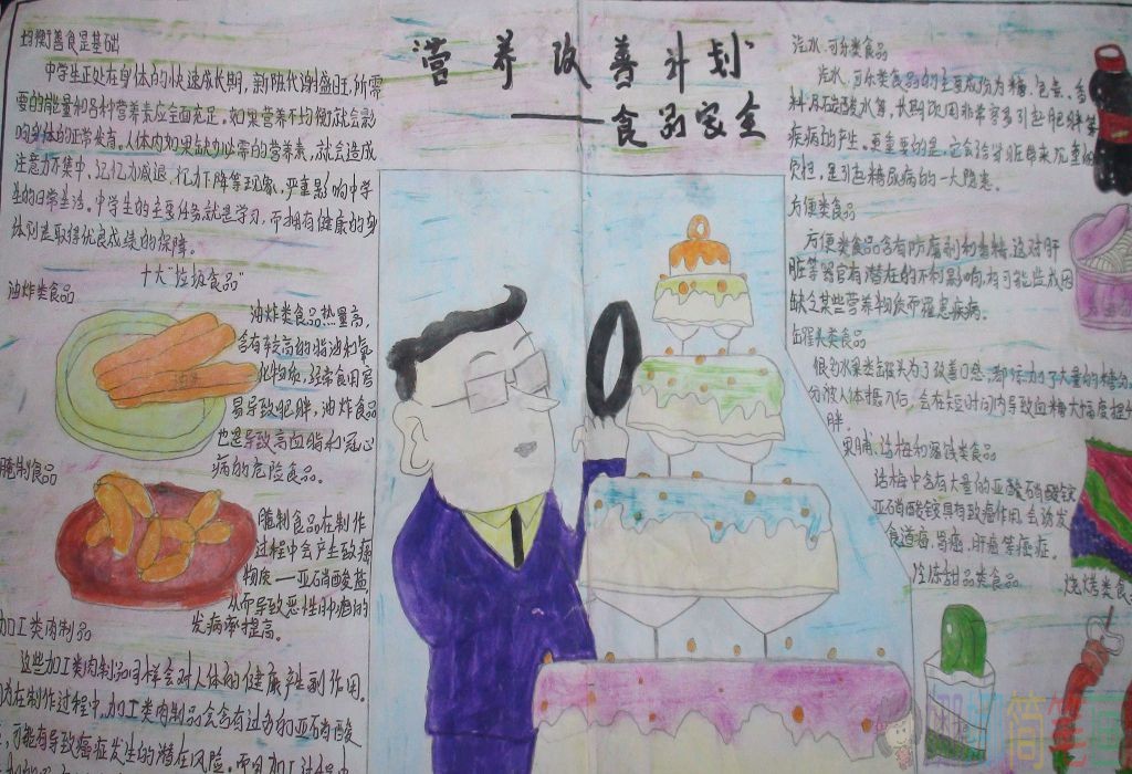 营养午餐健康成长手抄报图片