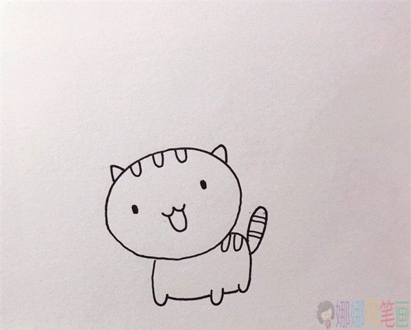 简单易学的小猫简笔画画法
