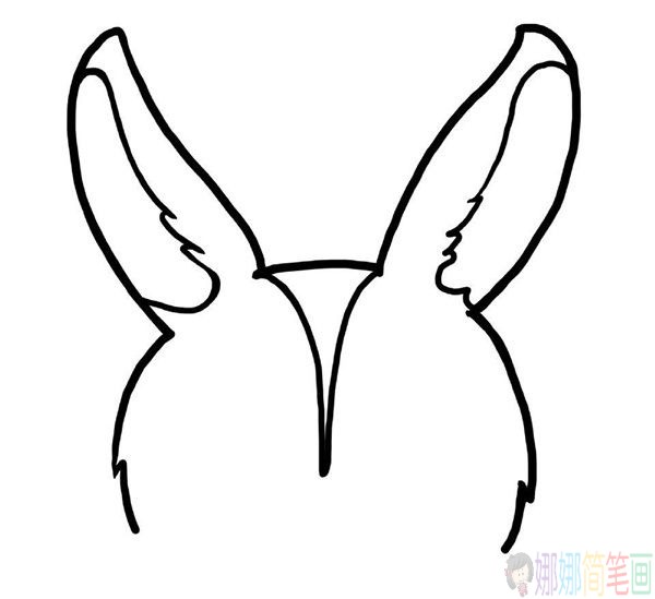 小兔子简笔画,小白兔少儿简笔画
