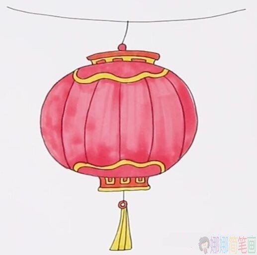 春节红灯笼简笔画画法教程