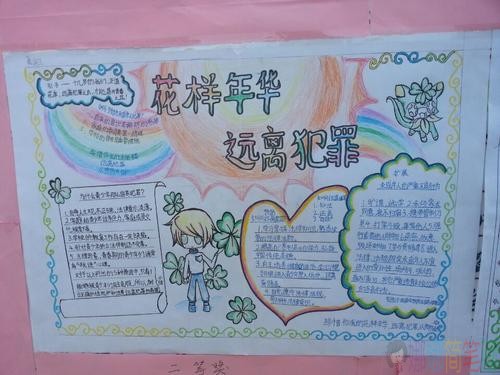 预防未成年人犯罪手抄报图片