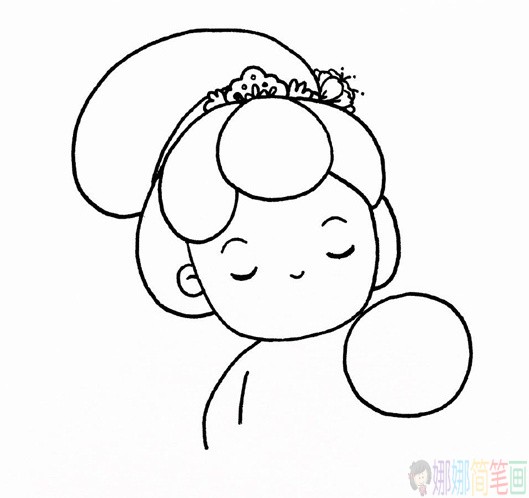 唐风美人简笔画,古代女性简笔画画法