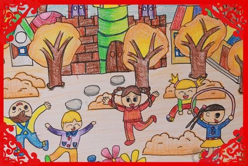 元旦节幼儿美术画图片