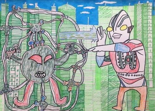 抗击冠状病毒的科幻画