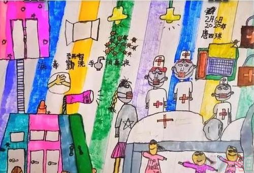 抗击冠状病毒的科幻画