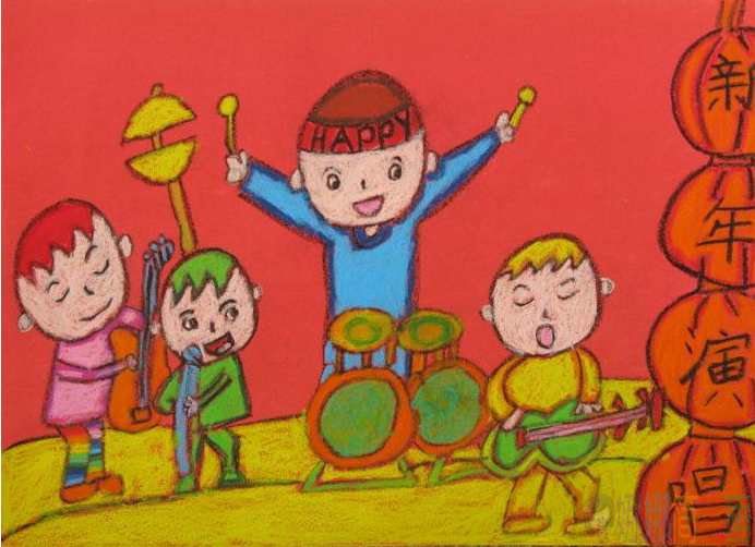 2021新年主题少儿画画图片