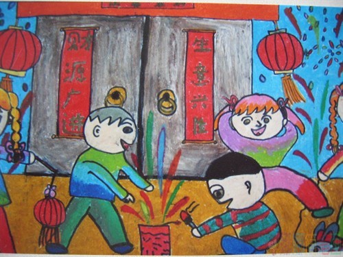 2021新年主题少儿画画图片
