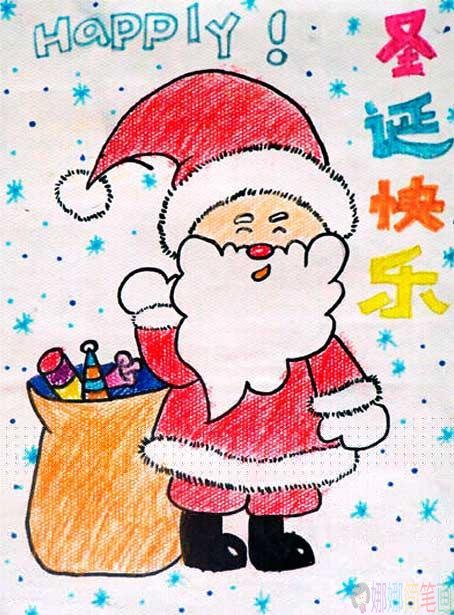 圣诞节主题儿童绘画作品图片
