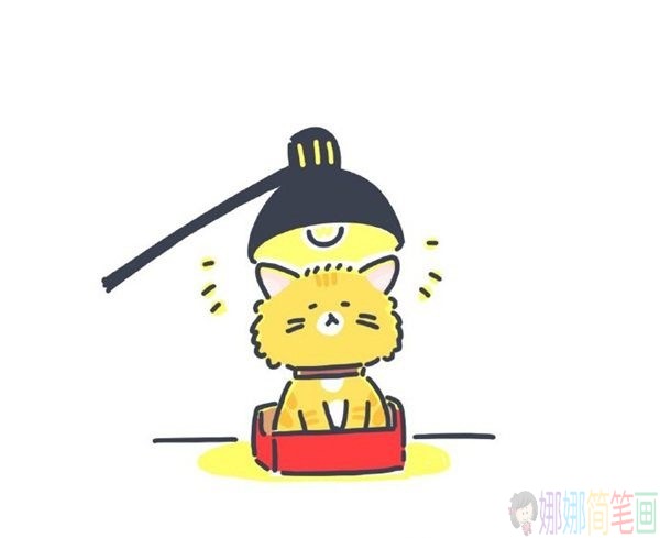 可爱的小猫简笔画,猫咪少儿画画图片