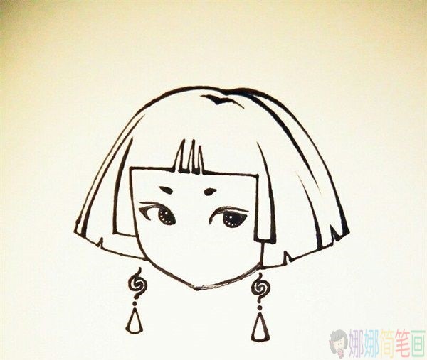 大姐姐简笔画教程,人物简笔画画法