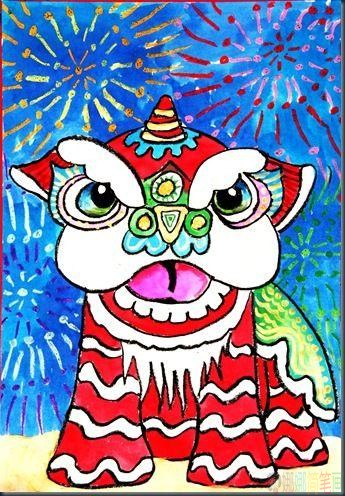 元旦节幼儿美术画图片