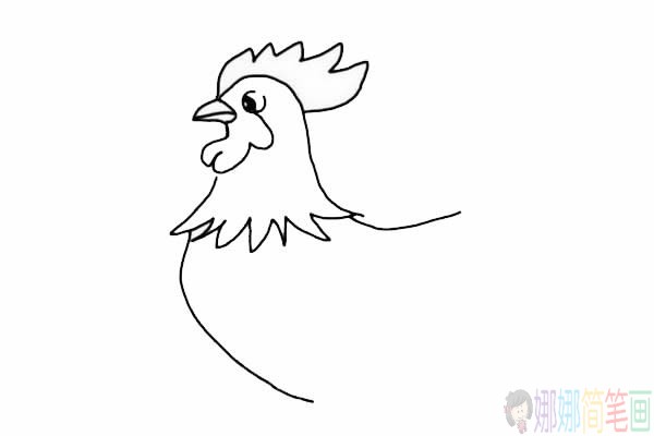 简单易学的大公鸡简笔画画法