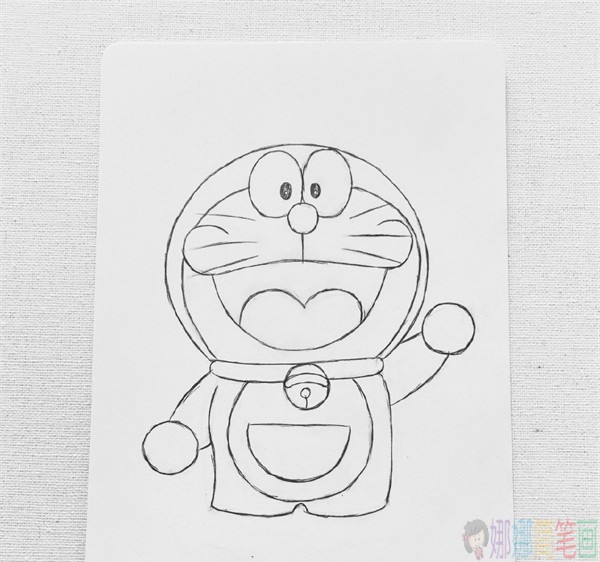 哆啦A梦简笔画,教小朋友画叮当猫