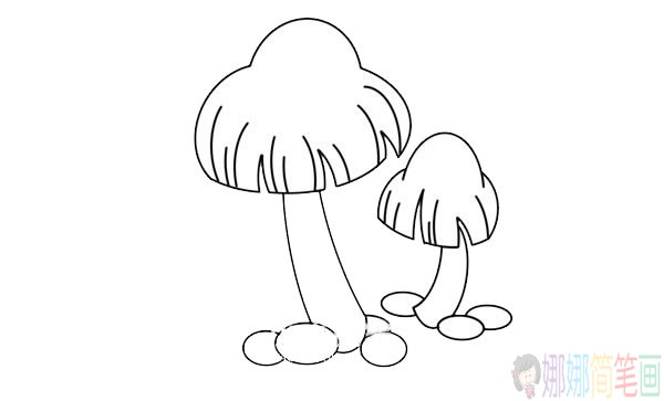 蘑菇简笔画,蘑菇怎么画好看