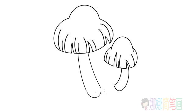 蘑菇简笔画,蘑菇怎么画好看