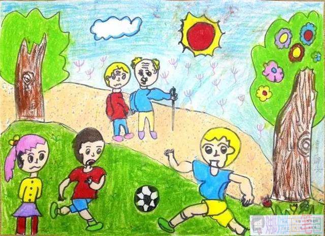 增长见识多读书强身健体勤运动幼儿绘画