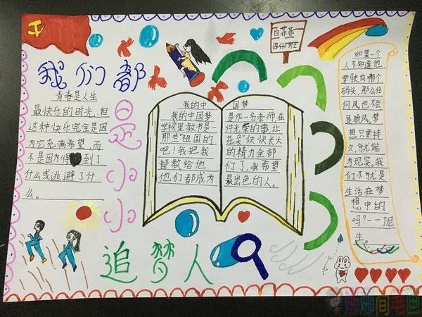 小小追梦人手抄报模板,小小追梦人儿童小报