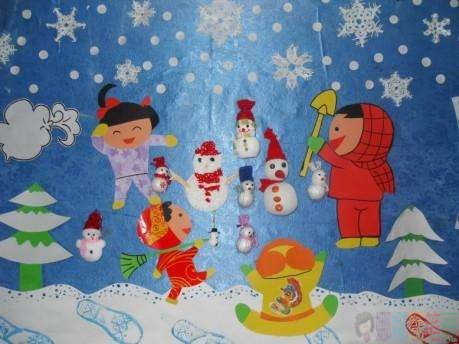 冰雪主题绘画,冰雪冬季儿童画