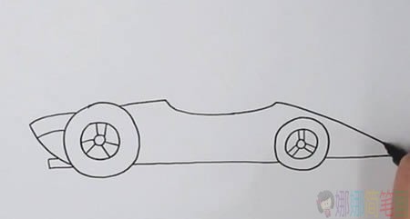 帅气的赛车简笔画,赛车儿童画法