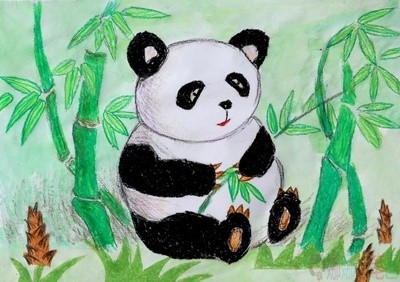 熊猫儿童画图片,大熊猫图画