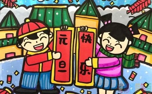 春节儿童画图片大全