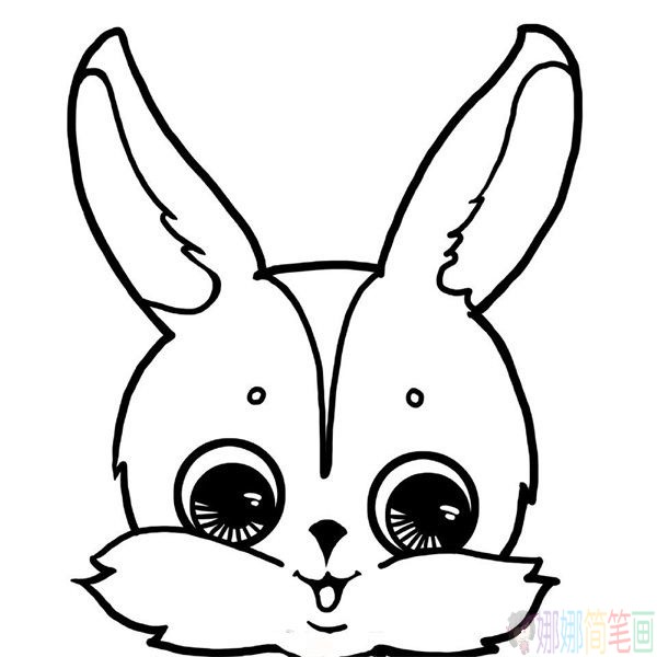 小兔子简笔画,小白兔少儿简笔画