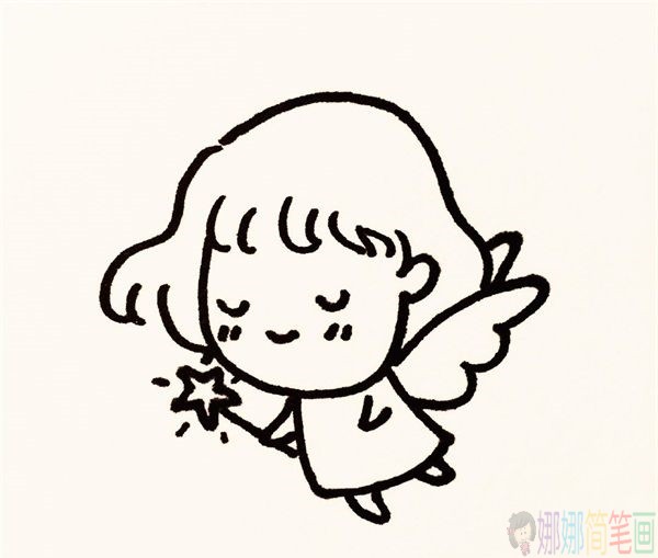 天使怎么画,天使儿童简笔画