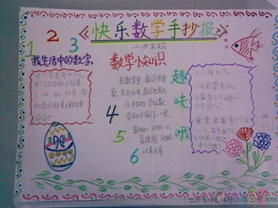 数字编码手抄报,小学生数学小报图片