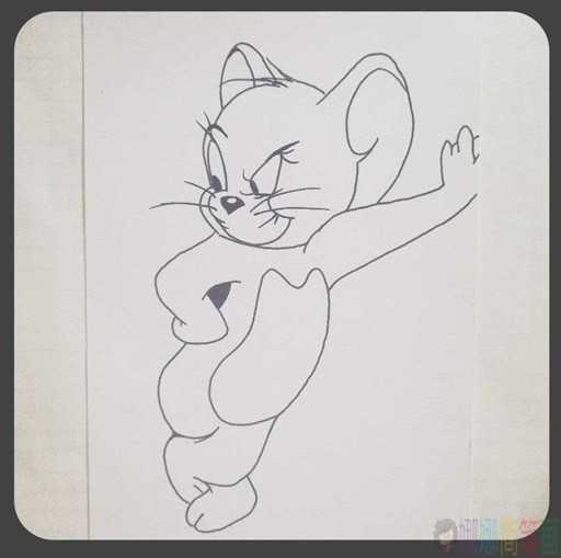 猫和老鼠杰瑞简笔画画法