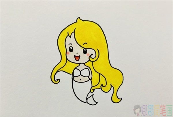 美人鱼简笔画画法教程