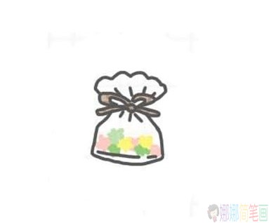 糖果袋子简笔画画法