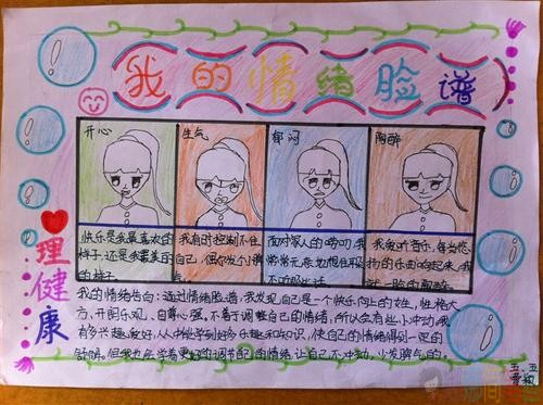 控制情绪笑对生活手抄报图片