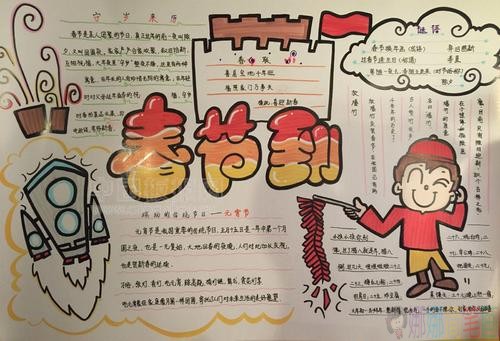 2021新年春节手抄报,新年主题手抄报图片