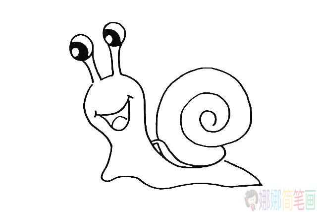 蜗牛简笔画图片,蜗牛简笔画教程