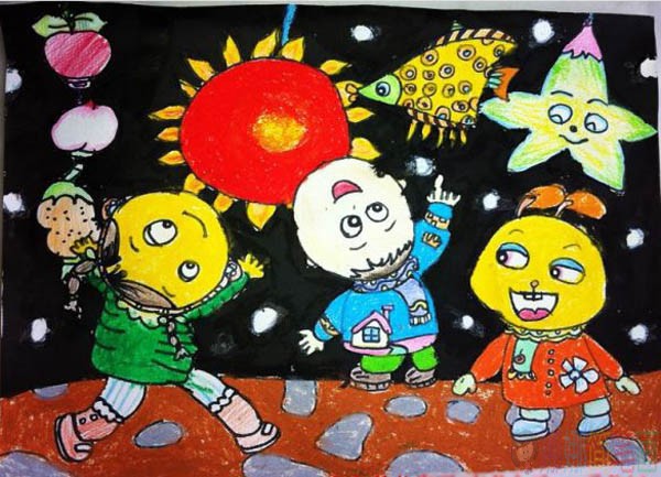 2021新年主题少儿画画图片