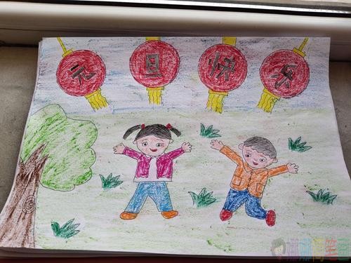 元旦节儿童画简单又好看