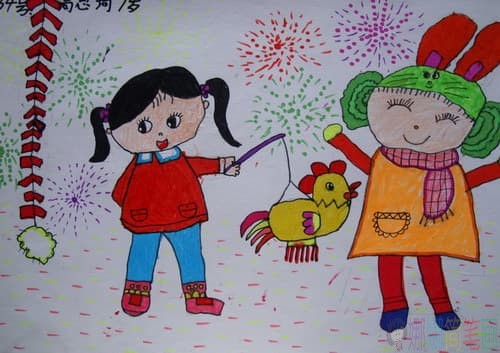 2021元旦节儿童画画图片简单好看