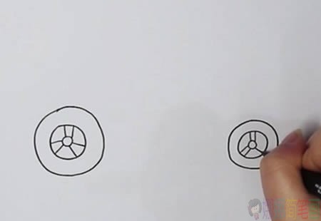 帅气的赛车简笔画,赛车儿童画法
