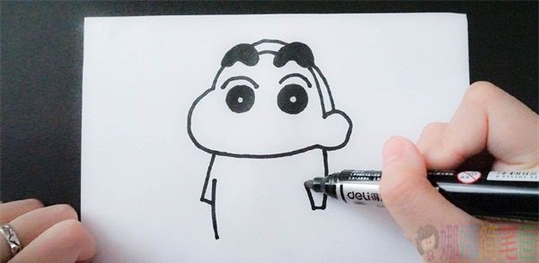 蜡笔小新动画人物简笔画