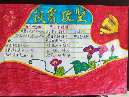脱贫攻坚手抄报图片大全