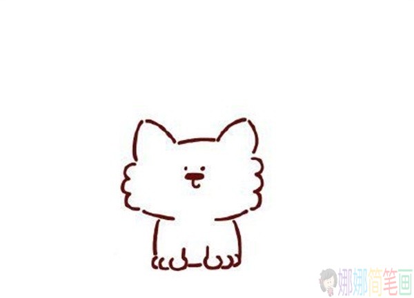 猫咪简笔画画法,Q版小猫简笔画