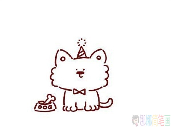 猫咪简笔画画法,Q版小猫简笔画