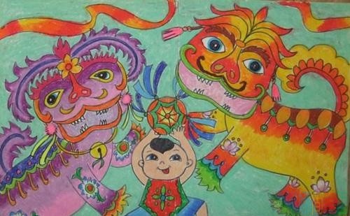 春节主题绘画,幼儿春节画画图片