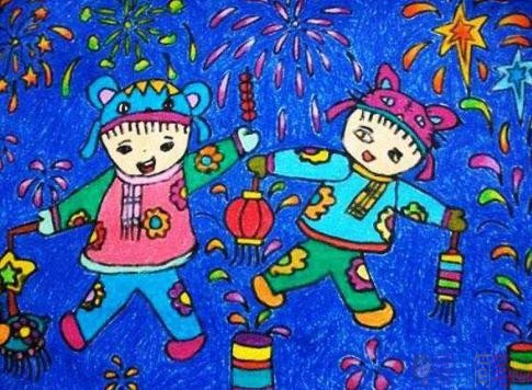 简单的春节幼儿画画图片