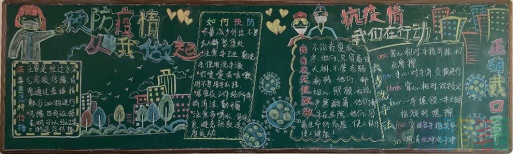新冠肺炎疫情防控黑板报参考图片