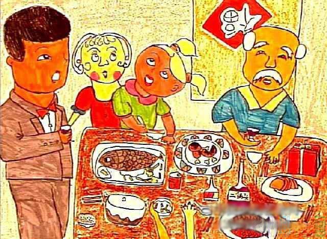 简单的春节幼儿画画图片