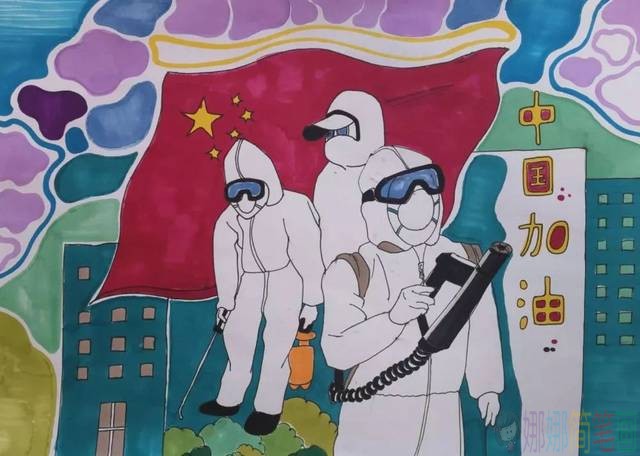 新冠病毒医护人员绘画