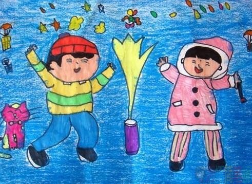 2021新年春节儿童画图片