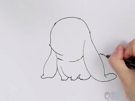 垂耳兔简笔画,小兔子儿童简笔画