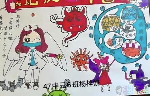预防新冠肺炎疫情河北加油儿童画